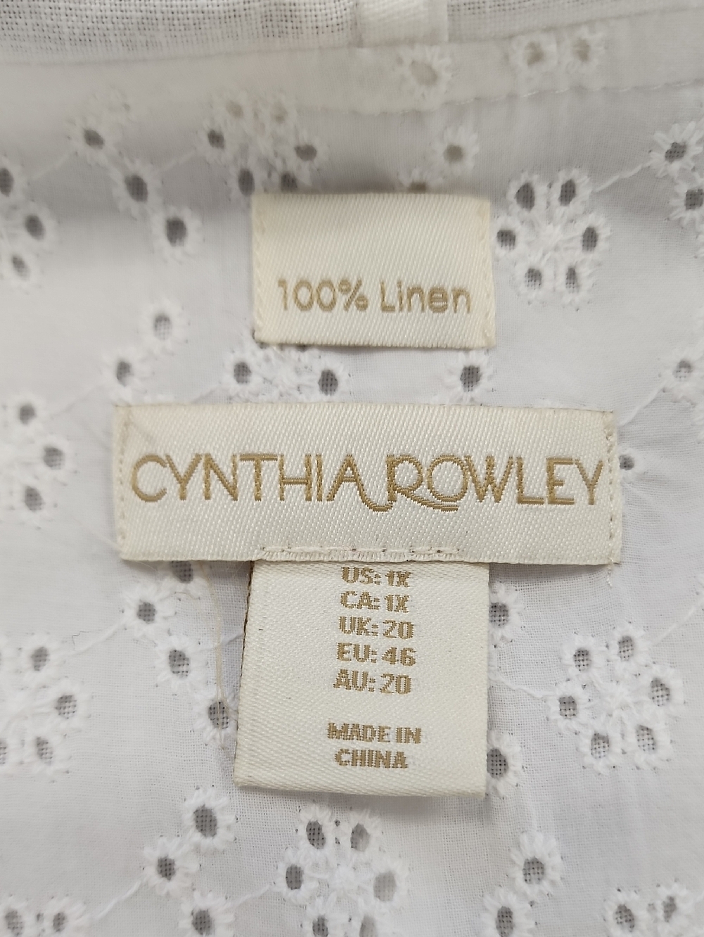 Cynthia Rowley White Hooded Utility Jacket Linen Blend Size 1X - Picture 5 of 9